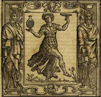 An illustration from Iconologia di Cesare Ripa Perugina ... Nella quale si descrivono diverse imagini di virtù, vitij, affetti, passioni humane, arti discipline, humori, elementi, corpi celesti, prouincie d'Italia, fiumi, tutte le parti del mondo, ed altre infinite materie. Opera utile ad oratori, predicatori, poeti pittori, sculptori, disegnatori, e ad ogni studioso, per inuentar concetti, emblemi, ed imprese, per diuisare qualsiuoglia appatato nuttiale, funerale, trionfale. Per rappresentar poemi drammatici, e per figurare co'suoi propij simboli ciò, che può cadere in pensiero humano. Ampliata ultimamente dallo stresso autore di CC. imagini, e erricchita di molti discorsi pieni di varia eruditione .. (1613)