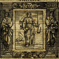 An illustration from Iconologia di Cesare Ripa Perugina ... Nella quale si descrivono diverse imagini di virtù, vitij, affetti, passioni humane, arti discipline, humori, elementi, corpi celesti, prouincie d'Italia, fiumi, tutte le parti del mondo, ed altre infinite materie. Opera utile ad oratori, predicatori, poeti pittori, sculptori, disegnatori, e ad ogni studioso, per inuentar concetti, emblemi, ed imprese, per diuisare qualsiuoglia appatato nuttiale, funerale, trionfale. Per rappresentar poemi drammatici, e per figurare co'suoi propij simboli ciò, che può cadere in pensiero humano. Ampliata ultimamente dallo stresso autore di CC. imagini, e erricchita di molti discorsi pieni di varia eruditione .. (1613)
