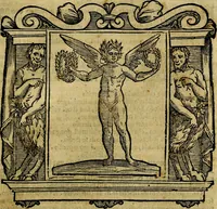 An illustration from Iconologia di Cesare Ripa Perugina ... Nella quale si descrivono diverse imagini di virtù, vitij, affetti, passioni humane, arti discipline, humori, elementi, corpi celesti, prouincie d'Italia, fiumi, tutte le parti del mondo, ed altre infinite materie. Opera utile ad oratori, predicatori, poeti pittori, sculptori, disegnatori, e ad ogni studioso, per inuentar concetti, emblemi, ed imprese, per diuisare qualsiuoglia appatato nuttiale, funerale, trionfale. Per rappresentar poemi drammatici, e per figurare co'suoi propij simboli ciò, che può cadere in pensiero humano. Ampliata ultimamente dallo stresso autore di CC. imagini, e erricchita di molti discorsi pieni di varia eruditione .. (1613)