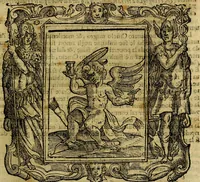 An illustration from Iconologia di Cesare Ripa Perugina ... Nella quale si descrivono diverse imagini di virtù, vitij, affetti, passioni humane, arti discipline, humori, elementi, corpi celesti, prouincie d'Italia, fiumi, tutte le parti del mondo, ed altre infinite materie. Opera utile ad oratori, predicatori, poeti pittori, sculptori, disegnatori, e ad ogni studioso, per inuentar concetti, emblemi, ed imprese, per diuisare qualsiuoglia appatato nuttiale, funerale, trionfale. Per rappresentar poemi drammatici, e per figurare co'suoi propij simboli ciò, che può cadere in pensiero humano. Ampliata ultimamente dallo stresso autore di CC. imagini, e erricchita di molti discorsi pieni di varia eruditione .. (1613)
