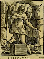 Picture 66 of 358 from Iconologia di Cesare Ripa ... Divisa in tre libri, ne i quali si esprimono varie imagini di virtù, vitij, affetti, passioni humane, arti, discipline, humori, elementi, corpi celesti, prouincie d'Italia, fiumi, & altre materie infinite vtili ad ogni stato di persone (1669), leaf 167