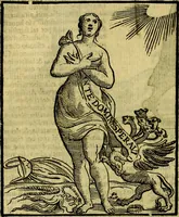 An illustration from Iconologia di Cesare Ripa ... Divisa in tre libri, ne i quali si esprimono varie imagini di virtù, vitij, affetti, passioni humane, arti, discipline, humori, elementi, corpi celesti, prouincie d'Italia, fiumi, & altre materie infinite vtili ad ogni stato di persone (1669)