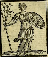 An illustration from Iconologia di Cesare Ripa ... Divisa in tre libri, ne i quali si esprimono varie imagini di virtù, vitij, affetti, passioni humane, arti, discipline, humori, elementi, corpi celesti, prouincie d'Italia, fiumi, & altre materie infinite vtili ad ogni stato di persone (1669)
