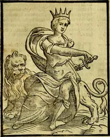 An illustration from Iconologia di Cesare Ripa ... Divisa in tre libri, ne i quali si esprimono varie imagini di virtù, vitij, affetti, passioni humane, arti, discipline, humori, elementi, corpi celesti, prouincie d'Italia, fiumi, & altre materie infinite vtili ad ogni stato di persone (1669)