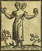 An illustration from Iconologia di Cesare Ripa ... Divisa in tre libri, ne i quali si esprimono varie imagini di virtù, vitij, affetti, passioni humane, arti, discipline, humori, elementi, corpi celesti, prouincie d'Italia, fiumi, & altre materie infinite vtili ad ogni stato di persone (1669)