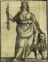 An illustration from Iconologia di Cesare Ripa ... Divisa in tre libri, ne i quali si esprimono varie imagini di virtù, vitij, affetti, passioni humane, arti, discipline, humori, elementi, corpi celesti, prouincie d'Italia, fiumi, & altre materie infinite vtili ad ogni stato di persone (1669)