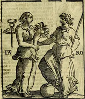 An illustration from Iconologia di Cesare Ripa ... Divisa in tre libri, ne i quali si esprimono varie imagini di virtù, vitij, affetti, passioni humane, arti, discipline, humori, elementi, corpi celesti, prouincie d'Italia, fiumi, & altre materie infinite vtili ad ogni stato di persone (1669)