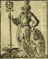 An illustration from Iconologia di Cesare Ripa ... Divisa in tre libri, ne i quali si esprimono varie imagini di virtù, vitij, affetti, passioni humane, arti, discipline, humori, elementi, corpi celesti, prouincie d'Italia, fiumi, & altre materie infinite vtili ad ogni stato di persone (1669)
