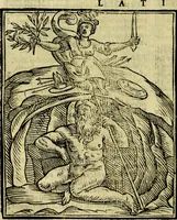 An illustration from Iconologia di Cesare Ripa ... Divisa in tre libri, ne i quali si esprimono varie imagini di virtù, vitij, affetti, passioni humane, arti, discipline, humori, elementi, corpi celesti, prouincie d'Italia, fiumi, & altre materie infinite vtili ad ogni stato di persone (1669)
