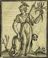 An illustration from Iconologia di Cesare Ripa ... Divisa in tre libri, ne i quali si esprimono varie imagini di virtù, vitij, affetti, passioni humane, arti, discipline, humori, elementi, corpi celesti, prouincie d'Italia, fiumi, & altre materie infinite vtili ad ogni stato di persone (1669)