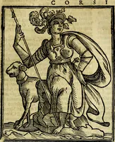 An illustration from Iconologia di Cesare Ripa ... Divisa in tre libri, ne i quali si esprimono varie imagini di virtù, vitij, affetti, passioni humane, arti, discipline, humori, elementi, corpi celesti, prouincie d'Italia, fiumi, & altre materie infinite vtili ad ogni stato di persone (1669)