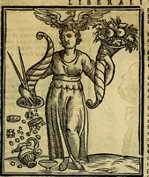 An illustration from Iconologia di Cesare Ripa ... Divisa in tre libri, ne i quali si esprimono varie imagini di virtù, vitij, affetti, passioni humane, arti, discipline, humori, elementi, corpi celesti, prouincie d'Italia, fiumi, & altre materie infinite vtili ad ogni stato di persone (1669)
