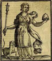 An illustration from Iconologia di Cesare Ripa ... Divisa in tre libri, ne i quali si esprimono varie imagini di virtù, vitij, affetti, passioni humane, arti, discipline, humori, elementi, corpi celesti, prouincie d'Italia, fiumi, & altre materie infinite vtili ad ogni stato di persone (1669)