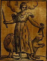 An illustration from Iconologia di Cesare Ripa ... Divisa in tre libri, ne i quali si esprimono varie imagini di virtù, vitij, affetti, passioni humane, arti, discipline, humori, elementi, corpi celesti, prouincie d'Italia, fiumi, & altre materie infinite vtili ad ogni stato di persone (1669)