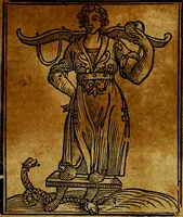 An illustration from Iconologia di Cesare Ripa ... Divisa in tre libri, ne i quali si esprimono varie imagini di virtù, vitij, affetti, passioni humane, arti, discipline, humori, elementi, corpi celesti, prouincie d'Italia, fiumi, & altre materie infinite vtili ad ogni stato di persone (1669)