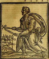 An illustration from Iconologia di Cesare Ripa ... Divisa in tre libri, ne i quali si esprimono varie imagini di virtù, vitij, affetti, passioni humane, arti, discipline, humori, elementi, corpi celesti, prouincie d'Italia, fiumi, & altre materie infinite vtili ad ogni stato di persone (1669)