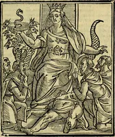 An illustration from Iconologia di Cesare Ripa ... Divisa in tre libri, ne i quali si esprimono varie imagini di virtù, vitij, affetti, passioni humane, arti, discipline, humori, elementi, corpi celesti, prouincie d'Italia, fiumi, & altre materie infinite vtili ad ogni stato di persone (1669)