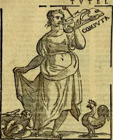 An illustration from Iconologia di Cesare Ripa ... Divisa in tre libri, ne i quali si esprimono varie imagini di virtù, vitij, affetti, passioni humane, arti, discipline, humori, elementi, corpi celesti, prouincie d'Italia, fiumi, & altre materie infinite vtili ad ogni stato di persone (1669)