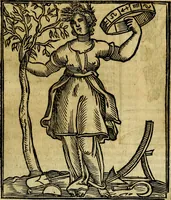 An illustration from Iconologia di Cesare Ripa ... Divisa in tre libri, ne i quali si esprimono varie imagini di virtù, vitij, affetti, passioni humane, arti, discipline, humori, elementi, corpi celesti, prouincie d'Italia, fiumi, & altre materie infinite vtili ad ogni stato di persone (1669)