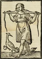 An illustration from Iconologia, of, Uytbeeldingen des verstands : waer in verscheiden afbeeldingen van deughden, ondeughden, genegentheden, menschlijcke hertztochten, konsten, leeringen, sinlijckheden, elementen, hemelsche lichamen, landschappen van Italien, revieren van alle deelen des werrelts, en alle andere ontallijcke stoffen, met hare verklaringen, werden verhandelt : een werck dat dienstigh is, allen reedenaers, poëten, schilders, beeldhouwers, teyckenaers, en alle andere konstbeminders en liefhebbers der geleertheyt en eerlijcke wetenschappen ... (1644)
