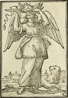 An illustration from Iconologia, of, Uytbeeldingen des verstands : waer in verscheiden afbeeldingen van deughden, ondeughden, genegentheden, menschlijcke hertztochten, konsten, leeringen, sinlijckheden, elementen, hemelsche lichamen, landschappen van Italien, revieren van alle deelen des werrelts, en alle andere ontallijcke stoffen, met hare verklaringen, werden verhandelt : een werck dat dienstigh is, allen reedenaers, poëten, schilders, beeldhouwers, teyckenaers, en alle andere konstbeminders en liefhebbers der geleertheyt en eerlijcke wetenschappen ... (1644)