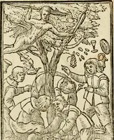An illustration from Iconologia, of, Uytbeeldingen des verstands : waer in verscheiden afbeeldingen van deughden, ondeughden, genegentheden, menschlijcke hertztochten, konsten, leeringen, sinlijckheden, elementen, hemelsche lichamen, landschappen van Italien, revieren van alle deelen des werrelts, en alle andere ontallijcke stoffen, met hare verklaringen, werden verhandelt : een werck dat dienstigh is, allen reedenaers, poëten, schilders, beeldhouwers, teyckenaers, en alle andere konstbeminders en liefhebbers der geleertheyt en eerlijcke wetenschappen ... (1644)