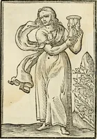 An illustration from Iconologia, of, Uytbeeldingen des verstands : waer in verscheiden afbeeldingen van deughden, ondeughden, genegentheden, menschlijcke hertztochten, konsten, leeringen, sinlijckheden, elementen, hemelsche lichamen, landschappen van Italien, revieren van alle deelen des werrelts, en alle andere ontallijcke stoffen, met hare verklaringen, werden verhandelt : een werck dat dienstigh is, allen reedenaers, poëten, schilders, beeldhouwers, teyckenaers, en alle andere konstbeminders en liefhebbers der geleertheyt en eerlijcke wetenschappen ... (1644)