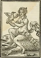 An illustration from Iconologia, of, Uytbeeldingen des verstands : waer in verscheiden afbeeldingen van deughden, ondeughden, genegentheden, menschlijcke hertztochten, konsten, leeringen, sinlijckheden, elementen, hemelsche lichamen, landschappen van Italien, revieren van alle deelen des werrelts, en alle andere ontallijcke stoffen, met hare verklaringen, werden verhandelt : een werck dat dienstigh is, allen reedenaers, poëten, schilders, beeldhouwers, teyckenaers, en alle andere konstbeminders en liefhebbers der geleertheyt en eerlijcke wetenschappen ... (1644)