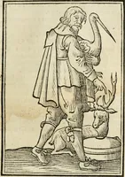 An illustration from Iconologia, of, Uytbeeldingen des verstands : waer in verscheiden afbeeldingen van deughden, ondeughden, genegentheden, menschlijcke hertztochten, konsten, leeringen, sinlijckheden, elementen, hemelsche lichamen, landschappen van Italien, revieren van alle deelen des werrelts, en alle andere ontallijcke stoffen, met hare verklaringen, werden verhandelt : een werck dat dienstigh is, allen reedenaers, poëten, schilders, beeldhouwers, teyckenaers, en alle andere konstbeminders en liefhebbers der geleertheyt en eerlijcke wetenschappen ... (1644)