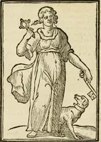 Picture 56 of 189 from Iconologia, of, Uytbeeldingen des verstands : waer in verscheiden afbeeldingen van deughden, ondeughden, genegentheden, menschlijcke hertztochten, konsten, leeringen, sinlijckheden, elementen, hemelsche lichamen, landschappen van Italien, revieren van alle deelen des werrelts, en alle andere ontallijcke stoffen, met hare verklaringen, werden verhandelt : een werck dat dienstigh is, allen reedenaers, poëten, schilders, beeldhouwers, teyckenaers, en alle andere konstbeminders en liefhebbers der geleertheyt en eerlijcke wetenschappen ... (1644), leaf 183