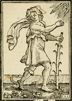 Picture 57 of 189 from Iconologia, of, Uytbeeldingen des verstands : waer in verscheiden afbeeldingen van deughden, ondeughden, genegentheden, menschlijcke hertztochten, konsten, leeringen, sinlijckheden, elementen, hemelsche lichamen, landschappen van Italien, revieren van alle deelen des werrelts, en alle andere ontallijcke stoffen, met hare verklaringen, werden verhandelt : een werck dat dienstigh is, allen reedenaers, poëten, schilders, beeldhouwers, teyckenaers, en alle andere konstbeminders en liefhebbers der geleertheyt en eerlijcke wetenschappen ... (1644), leaf 185
