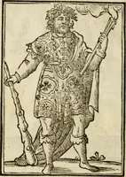 An illustration from Iconologia, of, Uytbeeldingen des verstands : waer in verscheiden afbeeldingen van deughden, ondeughden, genegentheden, menschlijcke hertztochten, konsten, leeringen, sinlijckheden, elementen, hemelsche lichamen, landschappen van Italien, revieren van alle deelen des werrelts, en alle andere ontallijcke stoffen, met hare verklaringen, werden verhandelt : een werck dat dienstigh is, allen reedenaers, poëten, schilders, beeldhouwers, teyckenaers, en alle andere konstbeminders en liefhebbers der geleertheyt en eerlijcke wetenschappen ... (1644)