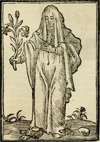 An illustration from Iconologia, of, Uytbeeldingen des verstands : waer in verscheiden afbeeldingen van deughden, ondeughden, genegentheden, menschlijcke hertztochten, konsten, leeringen, sinlijckheden, elementen, hemelsche lichamen, landschappen van Italien, revieren van alle deelen des werrelts, en alle andere ontallijcke stoffen, met hare verklaringen, werden verhandelt : een werck dat dienstigh is, allen reedenaers, poëten, schilders, beeldhouwers, teyckenaers, en alle andere konstbeminders en liefhebbers der geleertheyt en eerlijcke wetenschappen ... (1644)