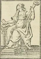 An illustration from Iconologia, of, Uytbeeldingen des verstands : waer in verscheiden afbeeldingen van deughden, ondeughden, genegentheden, menschlijcke hertztochten, konsten, leeringen, sinlijckheden, elementen, hemelsche lichamen, landschappen van Italien, revieren van alle deelen des werrelts, en alle andere ontallijcke stoffen, met hare verklaringen, werden verhandelt : een werck dat dienstigh is, allen reedenaers, poëten, schilders, beeldhouwers, teyckenaers, en alle andere konstbeminders en liefhebbers der geleertheyt en eerlijcke wetenschappen ... (1644)