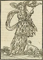 An illustration from Iconologia, of, Uytbeeldingen des verstands : waer in verscheiden afbeeldingen van deughden, ondeughden, genegentheden, menschlijcke hertztochten, konsten, leeringen, sinlijckheden, elementen, hemelsche lichamen, landschappen van Italien, revieren van alle deelen des werrelts, en alle andere ontallijcke stoffen, met hare verklaringen, werden verhandelt : een werck dat dienstigh is, allen reedenaers, poëten, schilders, beeldhouwers, teyckenaers, en alle andere konstbeminders en liefhebbers der geleertheyt en eerlijcke wetenschappen ... (1644)