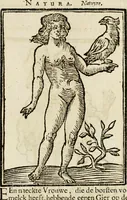 Picture 112 of 189 from Iconologia, of, Uytbeeldingen des verstands : waer in verscheiden afbeeldingen van deughden, ondeughden, genegentheden, menschlijcke hertztochten, konsten, leeringen, sinlijckheden, elementen, hemelsche lichamen, landschappen van Italien, revieren van alle deelen des werrelts, en alle andere ontallijcke stoffen, met hare verklaringen, werden verhandelt : een werck dat dienstigh is, allen reedenaers, poëten, schilders, beeldhouwers, teyckenaers, en alle andere konstbeminders en liefhebbers der geleertheyt en eerlijcke wetenschappen ... (1644), leaf 370