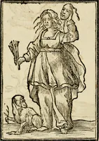 An illustration from Iconologia, of, Uytbeeldingen des verstands : waer in verscheiden afbeeldingen van deughden, ondeughden, genegentheden, menschlijcke hertztochten, konsten, leeringen, sinlijckheden, elementen, hemelsche lichamen, landschappen van Italien, revieren van alle deelen des werrelts, en alle andere ontallijcke stoffen, met hare verklaringen, werden verhandelt : een werck dat dienstigh is, allen reedenaers, poëten, schilders, beeldhouwers, teyckenaers, en alle andere konstbeminders en liefhebbers der geleertheyt en eerlijcke wetenschappen ... (1644)