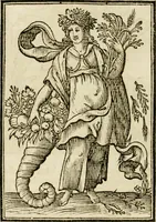 Picture 123 of 189 from Iconologia, of, Uytbeeldingen des verstands : waer in verscheiden afbeeldingen van deughden, ondeughden, genegentheden, menschlijcke hertztochten, konsten, leeringen, sinlijckheden, elementen, hemelsche lichamen, landschappen van Italien, revieren van alle deelen des werrelts, en alle andere ontallijcke stoffen, met hare verklaringen, werden verhandelt : een werck dat dienstigh is, allen reedenaers, poëten, schilders, beeldhouwers, teyckenaers, en alle andere konstbeminders en liefhebbers der geleertheyt en eerlijcke wetenschappen ... (1644), leaf 421