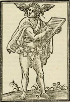 An illustration from Iconologia, of, Uytbeeldingen des verstands : waer in verscheiden afbeeldingen van deughden, ondeughden, genegentheden, menschlijcke hertztochten, konsten, leeringen, sinlijckheden, elementen, hemelsche lichamen, landschappen van Italien, revieren van alle deelen des werrelts, en alle andere ontallijcke stoffen, met hare verklaringen, werden verhandelt : een werck dat dienstigh is, allen reedenaers, poëten, schilders, beeldhouwers, teyckenaers, en alle andere konstbeminders en liefhebbers der geleertheyt en eerlijcke wetenschappen ... (1644)