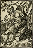 An illustration from Iconologia, of, Uytbeeldingen des verstands : waer in verscheiden afbeeldingen van deughden, ondeughden, genegentheden, menschlijcke hertztochten, konsten, leeringen, sinlijckheden, elementen, hemelsche lichamen, landschappen van Italien, revieren van alle deelen des werrelts, en alle andere ontallijcke stoffen, met hare verklaringen, werden verhandelt : een werck dat dienstigh is, allen reedenaers, poëten, schilders, beeldhouwers, teyckenaers, en alle andere konstbeminders en liefhebbers der geleertheyt en eerlijcke wetenschappen ... (1644)