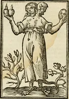 An illustration from Iconologia, of, Uytbeeldingen des verstands : waer in verscheiden afbeeldingen van deughden, ondeughden, genegentheden, menschlijcke hertztochten, konsten, leeringen, sinlijckheden, elementen, hemelsche lichamen, landschappen van Italien, revieren van alle deelen des werrelts, en alle andere ontallijcke stoffen, met hare verklaringen, werden verhandelt : een werck dat dienstigh is, allen reedenaers, poëten, schilders, beeldhouwers, teyckenaers, en alle andere konstbeminders en liefhebbers der geleertheyt en eerlijcke wetenschappen ... (1644)