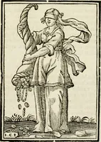 Picture 158 of 189 from Iconologia, of, Uytbeeldingen des verstands : waer in verscheiden afbeeldingen van deughden, ondeughden, genegentheden, menschlijcke hertztochten, konsten, leeringen, sinlijckheden, elementen, hemelsche lichamen, landschappen van Italien, revieren van alle deelen des werrelts, en alle andere ontallijcke stoffen, met hare verklaringen, werden verhandelt : een werck dat dienstigh is, allen reedenaers, poëten, schilders, beeldhouwers, teyckenaers, en alle andere konstbeminders en liefhebbers der geleertheyt en eerlijcke wetenschappen ... (1644), leaf 564