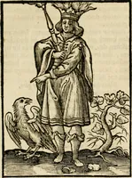 An illustration from Iconologia, of, Uytbeeldingen des verstands : waer in verscheiden afbeeldingen van deughden, ondeughden, genegentheden, menschlijcke hertztochten, konsten, leeringen, sinlijckheden, elementen, hemelsche lichamen, landschappen van Italien, revieren van alle deelen des werrelts, en alle andere ontallijcke stoffen, met hare verklaringen, werden verhandelt : een werck dat dienstigh is, allen reedenaers, poëten, schilders, beeldhouwers, teyckenaers, en alle andere konstbeminders en liefhebbers der geleertheyt en eerlijcke wetenschappen ... (1644)