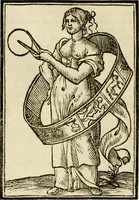 An illustration from Iconologia, of, Uytbeeldingen des verstands : waer in verscheiden afbeeldingen van deughden, ondeughden, genegentheden, menschlijcke hertztochten, konsten, leeringen, sinlijckheden, elementen, hemelsche lichamen, landschappen van Italien, revieren van alle deelen des werrelts, en alle andere ontallijcke stoffen, met hare verklaringen, werden verhandelt : een werck dat dienstigh is, allen reedenaers, poëten, schilders, beeldhouwers, teyckenaers, en alle andere konstbeminders en liefhebbers der geleertheyt en eerlijcke wetenschappen ... (1644)