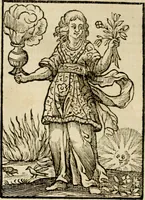 Picture 184 of 189 from Iconologia, of, Uytbeeldingen des verstands : waer in verscheiden afbeeldingen van deughden, ondeughden, genegentheden, menschlijcke hertztochten, konsten, leeringen, sinlijckheden, elementen, hemelsche lichamen, landschappen van Italien, revieren van alle deelen des werrelts, en alle andere ontallijcke stoffen, met hare verklaringen, werden verhandelt : een werck dat dienstigh is, allen reedenaers, poëten, schilders, beeldhouwers, teyckenaers, en alle andere konstbeminders en liefhebbers der geleertheyt en eerlijcke wetenschappen ... (1644), leaf 645