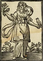 An illustration from Iconologia, of, Uytbeeldingen des verstands : waer in verscheiden afbeeldingen van deughden, ondeughden, genegentheden, menschlijcke hertztochten, konsten, leeringen, sinlijckheden, elementen, hemelsche lichamen, landschappen van Italien, revieren van alle deelen des werrelts, en alle andere ontallijcke stoffen, met hare verklaringen, werden verhandelt : een werck dat dienstigh is, allen reedenaers, poëten, schilders, beeldhouwers, teyckenaers, en alle andere konstbeminders en liefhebbers der geleertheyt en eerlijcke wetenschappen ... (1644)