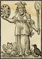 Picture 23 of 189 from Iconologia, of, Uytbeeldingen des verstands : waer in verscheiden afbeeldingen van deughden, ondeughden, genegentheden, menschlijcke hertztochten, konsten, leeringen, sinlijckheden, elementen, hemelsche lichamen, landschappen van Italien, revieren van alle deelen des werrelts, en alle andere ontallijcke stoffen, met hare verklaringen, werden verhandelt : een werck dat dienstigh is, allen reedenaers, poëten, schilders, beeldhouwers, teyckenaers, en alle andere konstbeminders en liefhebbers der geleertheyt en eerlijcke wetenschappen ... (1644), leaf 81