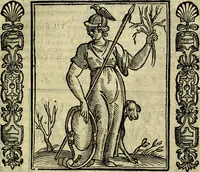 An illustration from Iconologia, overo, Descrittione d'imagini delle virtu', vitii, affetti, passioni humane, corpi celesti, mondo e sue parti (1611)