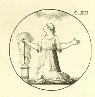 An illustration from Iconologie, ou Nouvelle explication de plusieurs images, emblemes, & autres figures hyerogliphiques des vertus, des vices, des arts, des sciences, des causes naturelles, des humeurs differentes, des passions humaines, &c. Divisée en deux parties (1677)