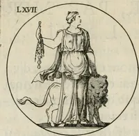 An illustration from Iconologie, ov, explication novvelle : de plvsievrs images, emblemes, et avtres figvres hyerogliphiques des vertus, des vices, des arts, des sciences, des causes naturelles, des humeurs differentes, & des passions humaines : oevvre necessaire a tovte sorte d'esprits, et particvlierement a cevx qvi aspirent ... (1636)